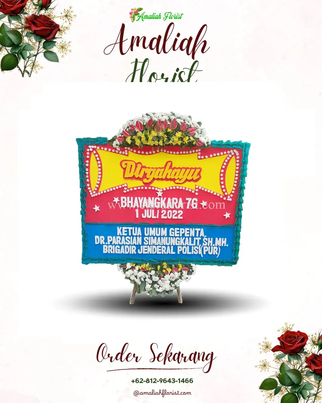 Papan Bunga HUT Ulang Tahun Pontianak Kota